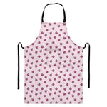 Pink Ladybug Pattern Print Bib Apron With Pocket