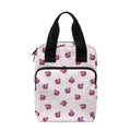 Pink Ladybug Pattern Print Bible Tote Bag