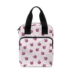 Pink Ladybug Pattern Print Bible Tote Bag