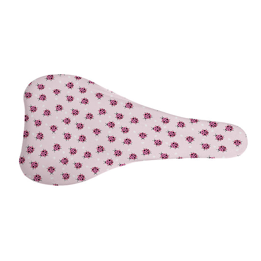 Pink Ladybug Pattern Print Bicycle Seat Cover