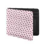 Pink Ladybug Pattern Print Bifold Wallet