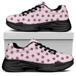 Pink Ladybug Pattern Print Black Chunky Shoes