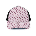 Pink Ladybug Pattern Print Black Mesh Trucker Hat