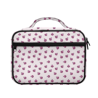 Pink Ladybug Pattern Print Briefcase Bible Bag