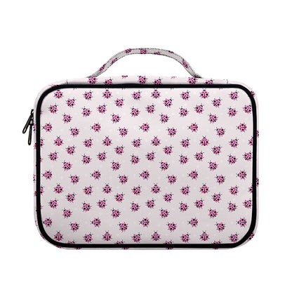 Pink Ladybug Pattern Print Briefcase Bible Bag