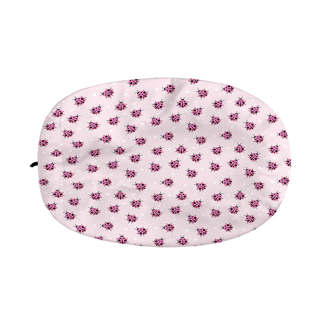 Pink Ladybug Pattern Print Car Side Mirror Covers