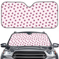 Pink Ladybug Pattern Print Car Windshield Sun Shade