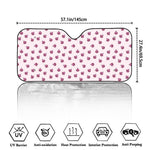 Pink Ladybug Pattern Print Car Windshield Sun Shade