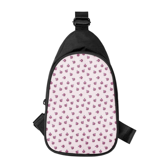 Pink Ladybug Pattern Print Chest Bag