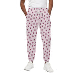 Pink Ladybug Pattern Print Cotton Pants