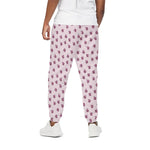 Pink Ladybug Pattern Print Cotton Pants
