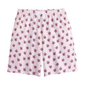 Pink Ladybug Pattern Print Cotton Shorts
