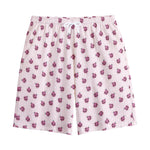 Pink Ladybug Pattern Print Cotton Shorts
