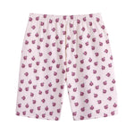 Pink Ladybug Pattern Print Cotton Shorts