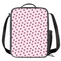 Pink Ladybug Pattern Print Crossbody Lunch Bag