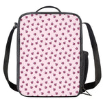 Pink Ladybug Pattern Print Crossbody Lunch Bag