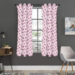 Pink Ladybug Pattern Print Curtain