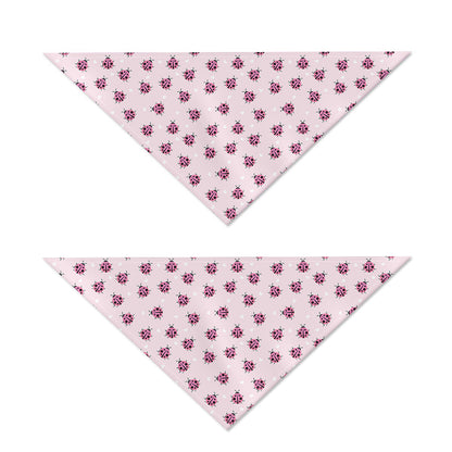 Pink Ladybug Pattern Print Dog Bandana