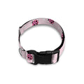 Pink Ladybug Pattern Print Dog Collar
