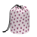 Pink Ladybug Pattern Print Drawstring Makeup Bag