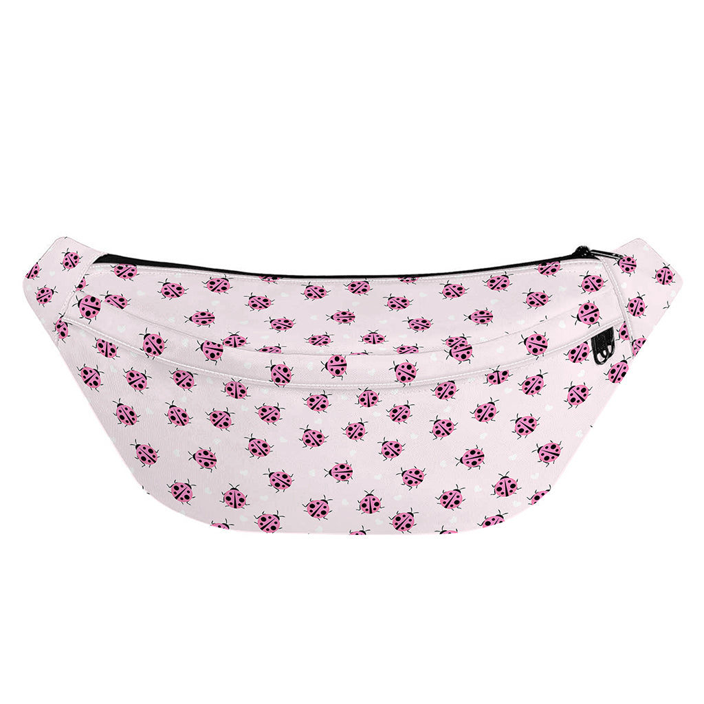 Pink Ladybug Pattern Print Fanny Pack