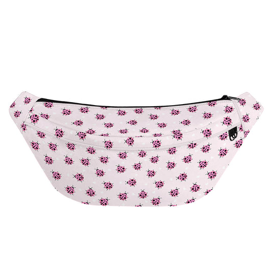 Pink Ladybug Pattern Print Fanny Pack