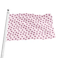 Pink Ladybug Pattern Print Flag