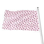 Pink Ladybug Pattern Print Flag