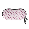 Pink Ladybug Pattern Print Glasses Case