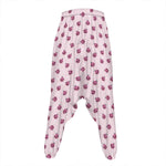 Pink Ladybug Pattern Print Hammer Pants