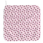 Pink Ladybug Pattern Print Hand Towel