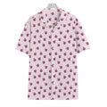 Pink Ladybug Pattern Print Hawaiian Shirt