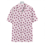 Pink Ladybug Pattern Print Hawaiian Shirt
