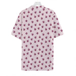 Pink Ladybug Pattern Print Hawaiian Shirt