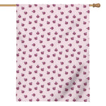 Pink Ladybug Pattern Print House Flag