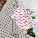 Pink Ladybug Pattern Print House Flag