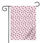 Pink Ladybug Pattern Print House Flag