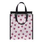 Pink Ladybug Pattern Print Insulated Lunch Tote