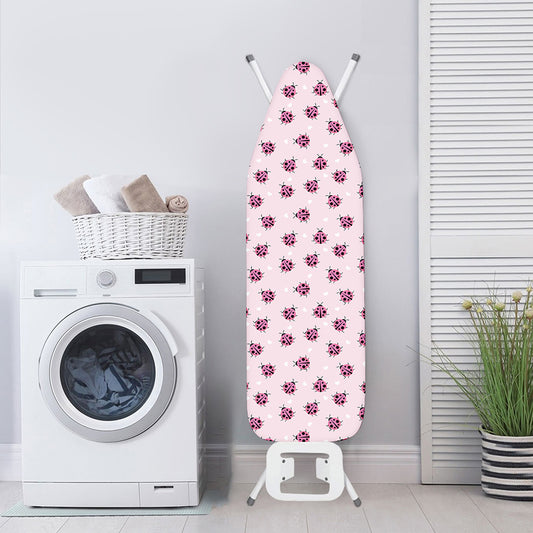 Pink Ladybug Pattern Print Ironing Board Cover