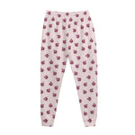 Pink Ladybug Pattern Print Jogger Pants