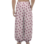 Pink Ladybug Pattern Print Lantern Pants