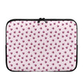 Pink Ladybug Pattern Print Laptop Sleeve