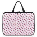 Pink Ladybug Pattern Print Laptop Sleeve With Handle