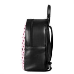 Pink Ladybug Pattern Print Leather Backpack