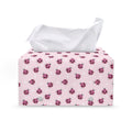 Pink Ladybug Pattern Print Leather Tissue Box Cover