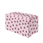 Pink Ladybug Pattern Print Leather Tissue Box Cover