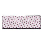Pink Ladybug Pattern Print Long Kitchen Mat