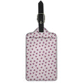 Pink Ladybug Pattern Print Luggage Tag