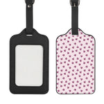 Pink Ladybug Pattern Print Luggage Tag