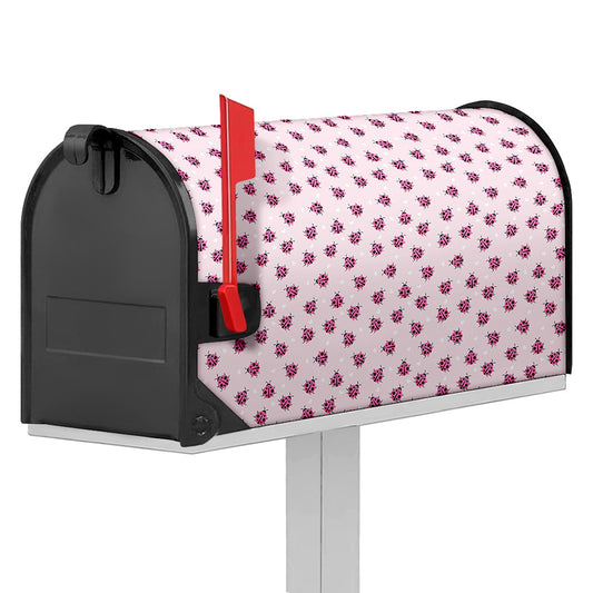 Pink Ladybug Pattern Print Mailbox Cover